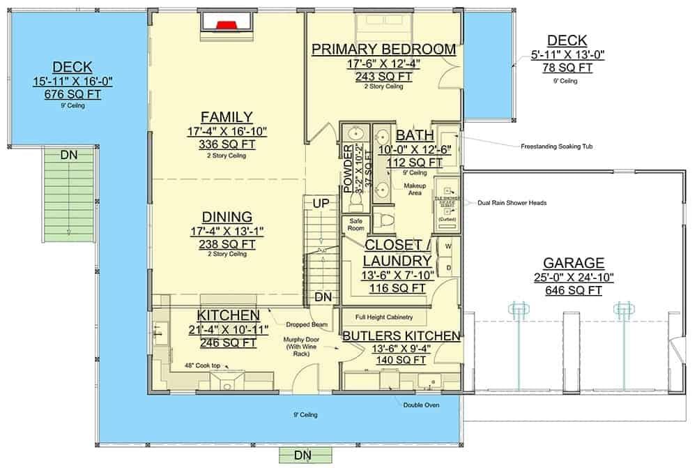 Explore This Thoughtfully Designed Open Floor Plan with Dual Decks