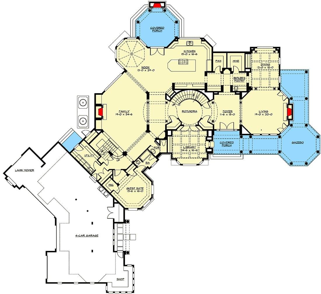 Explore the Unique Octagonal Design Elements in This Floor Plan