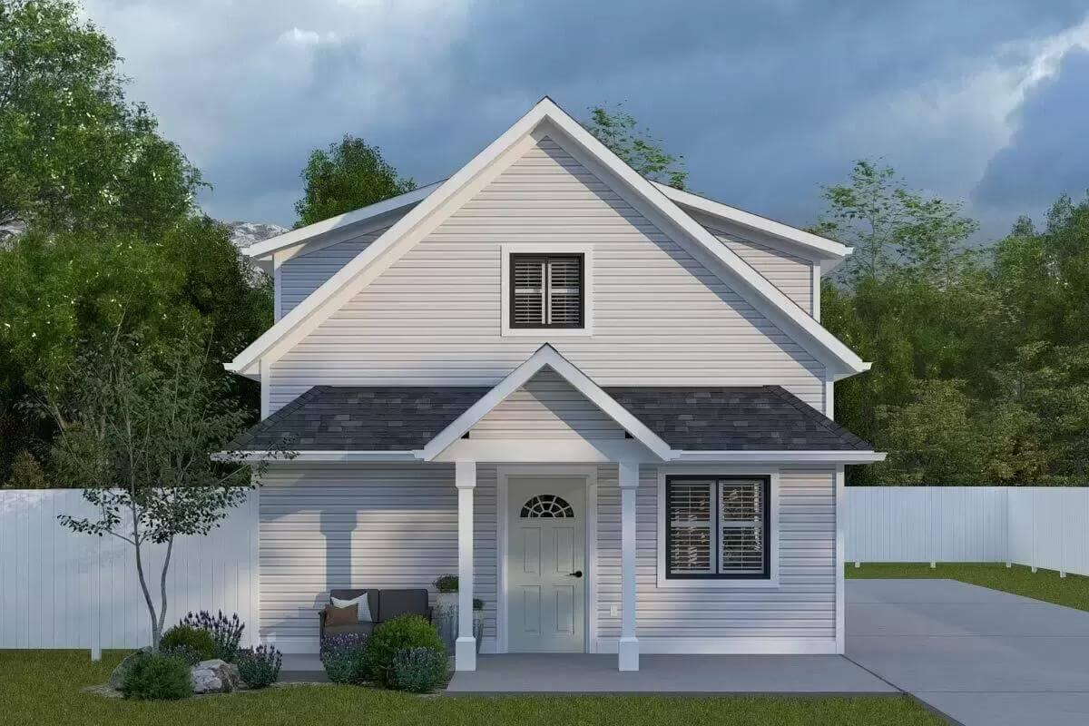 Classic Gable Roof Highlights This Charming Home