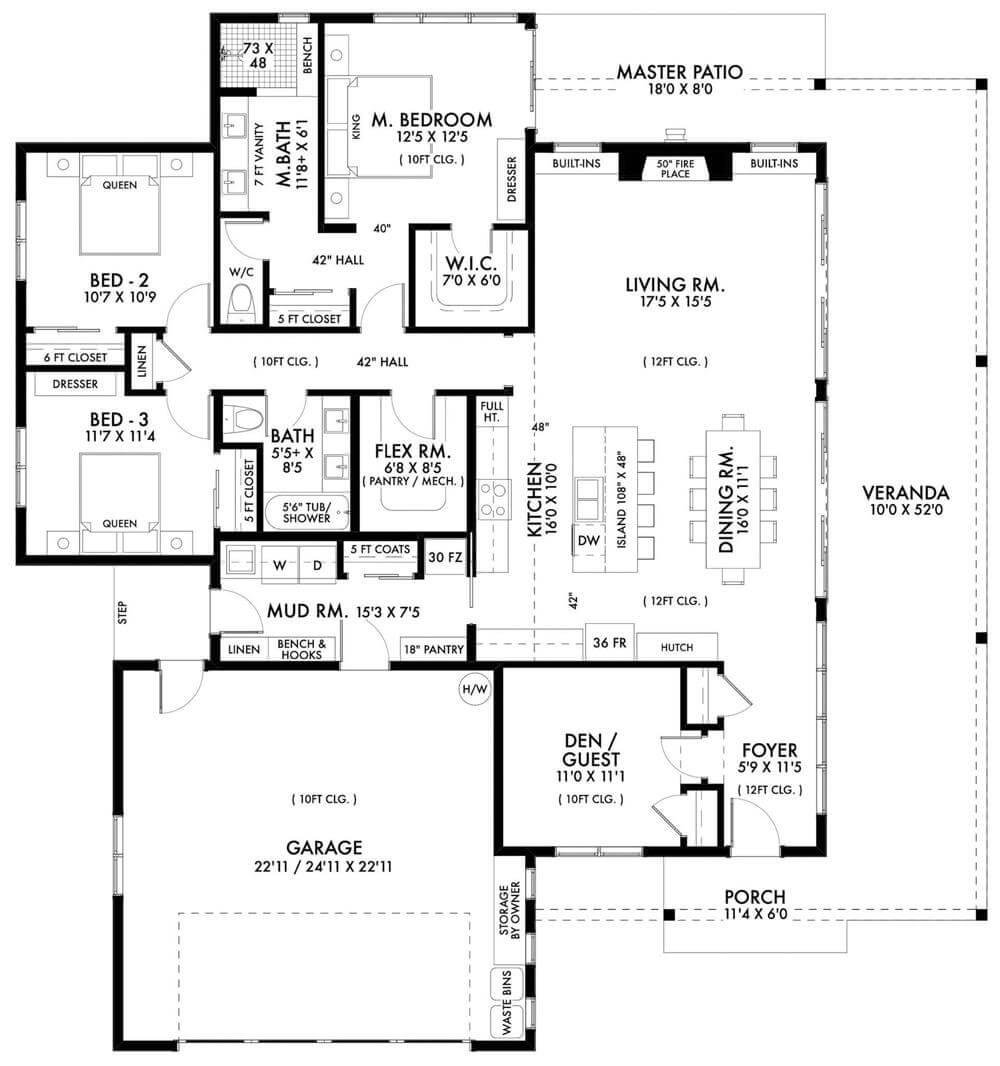 Explore This Thoughtfully Designed Open-Concept Floorplan