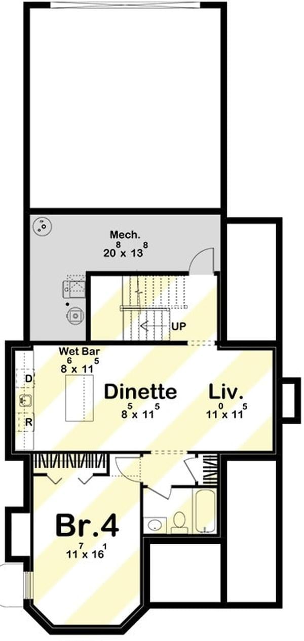 Explore the Lower Level with a Handy Wet Bar Setup