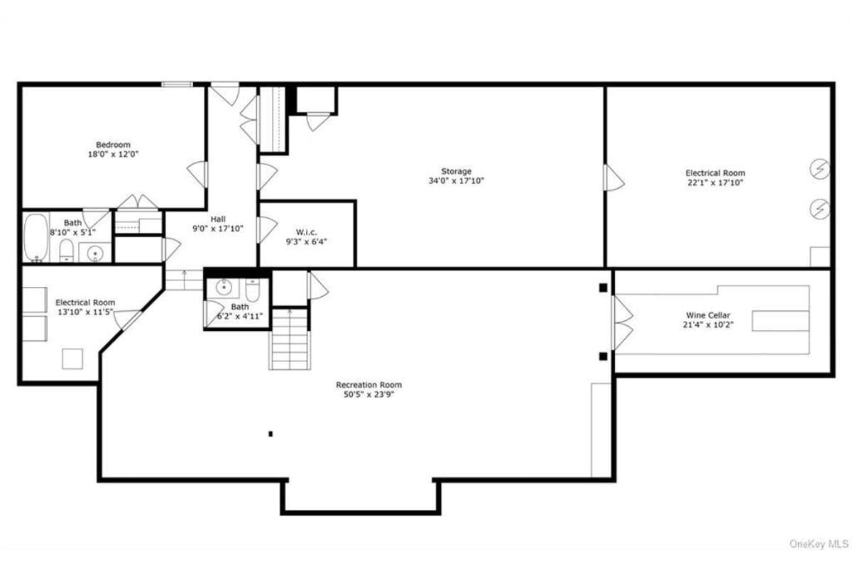 Exploring the Versatile Basement Layout with a Spacious Recreation Room