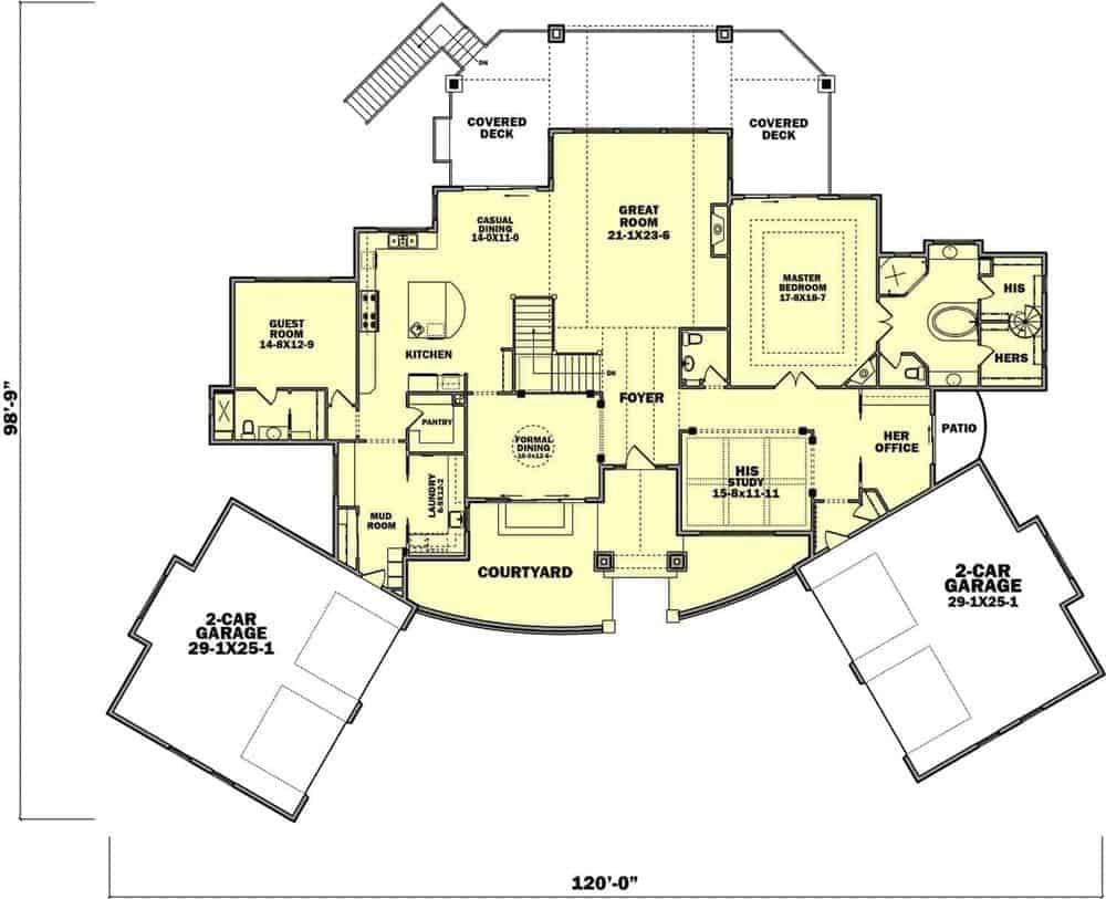 Explore the Spacious Layout of This Home with Dual Garages