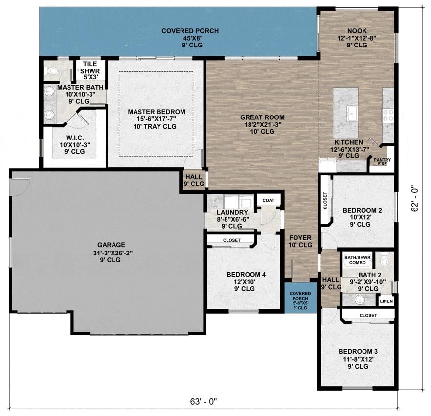 Explore the Spacious Open-Concept Great Room and Kitchen Layout