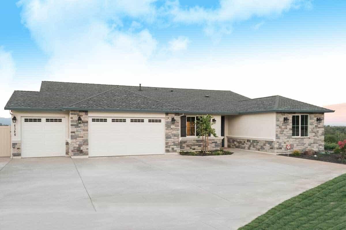 Check Out This Ranch-Style Home with Stone Accents