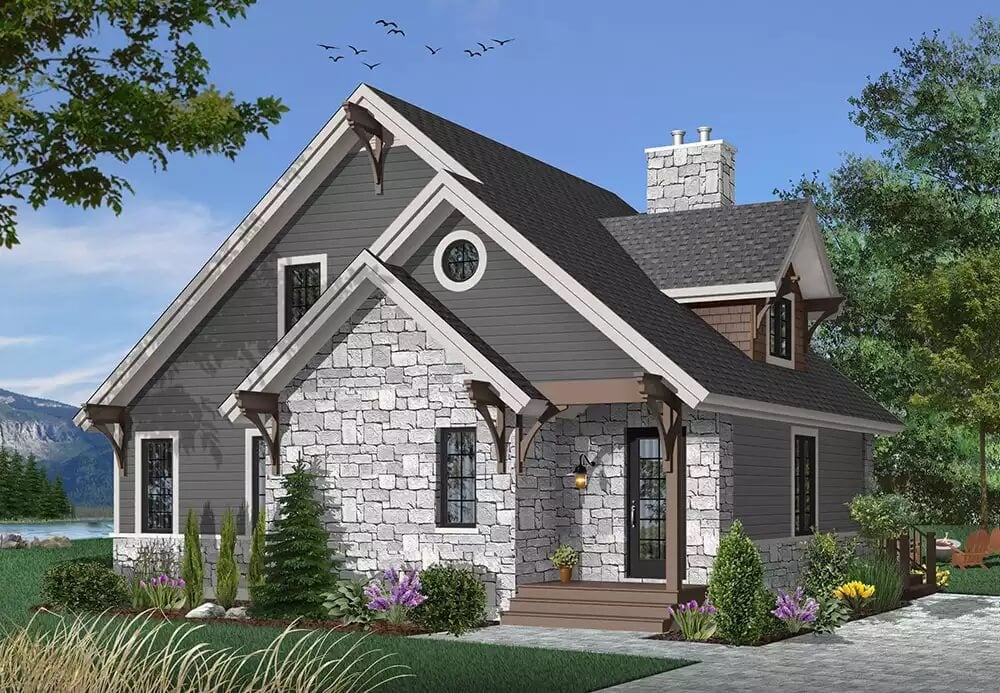 3-Bedroom The Touchstone 1 Country-Style Home with Open Living Space and Balcony (Floor Plan)