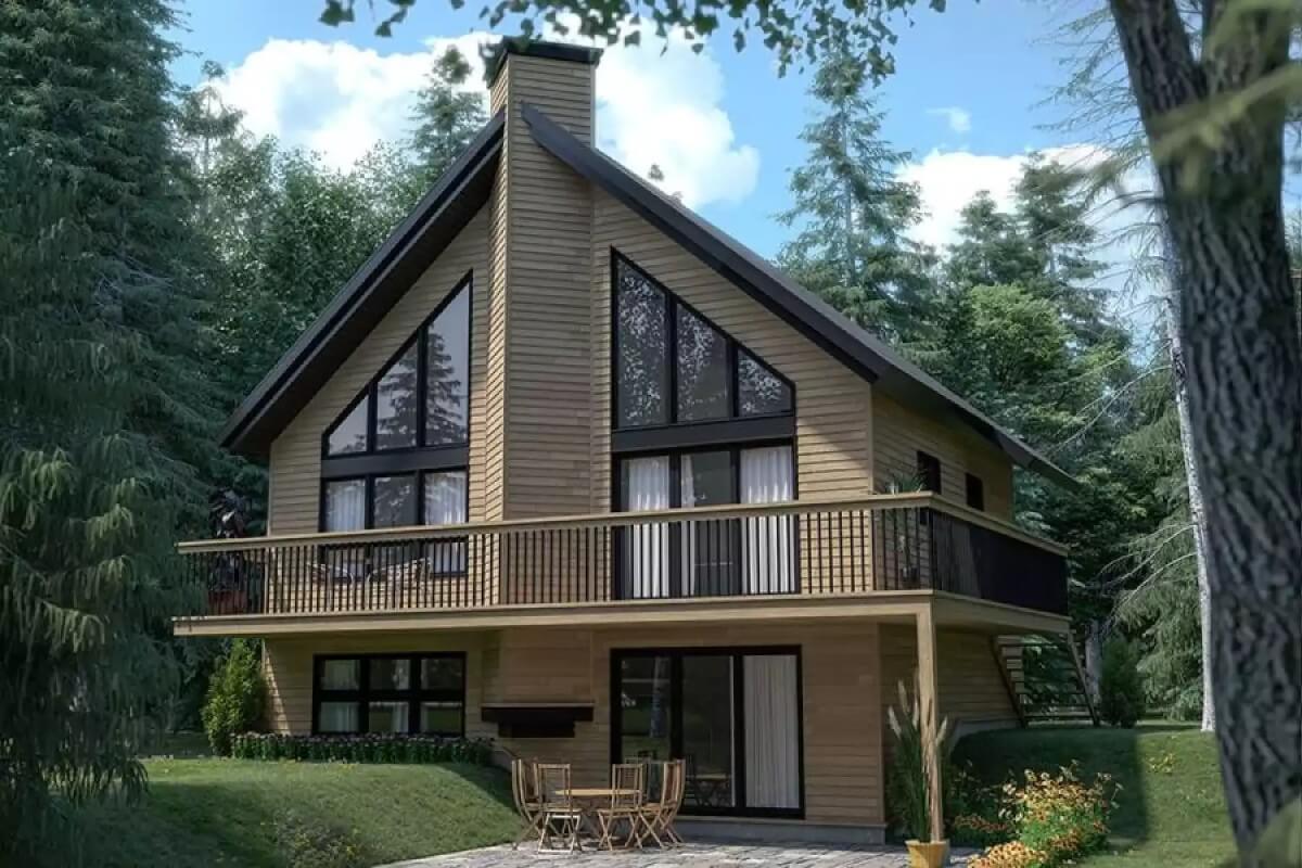 The Skybridge 3-Bedroom Lake-Style Cottage with Wraparound Porch and Loft (Floor Plan)