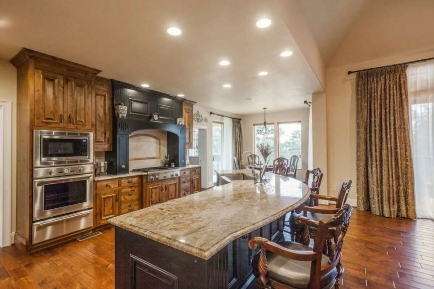 European-Style 4-Bedroom Montague Home with Wet Bar and Open-Concept ...