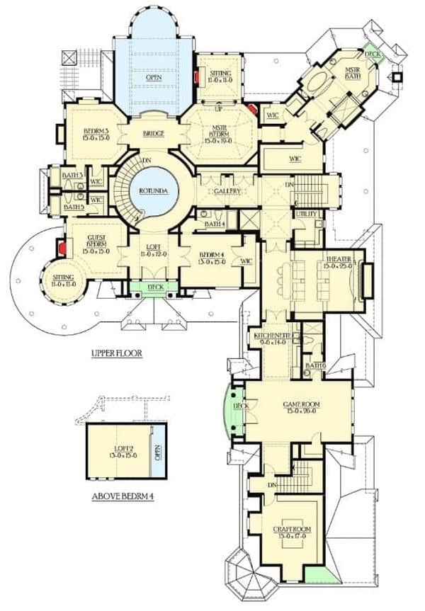 Explore the Central Rotunda in This Expansive Floor Plan