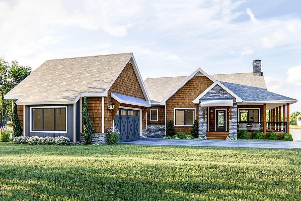 Charming Ranch Home with Classic Gable Roofs