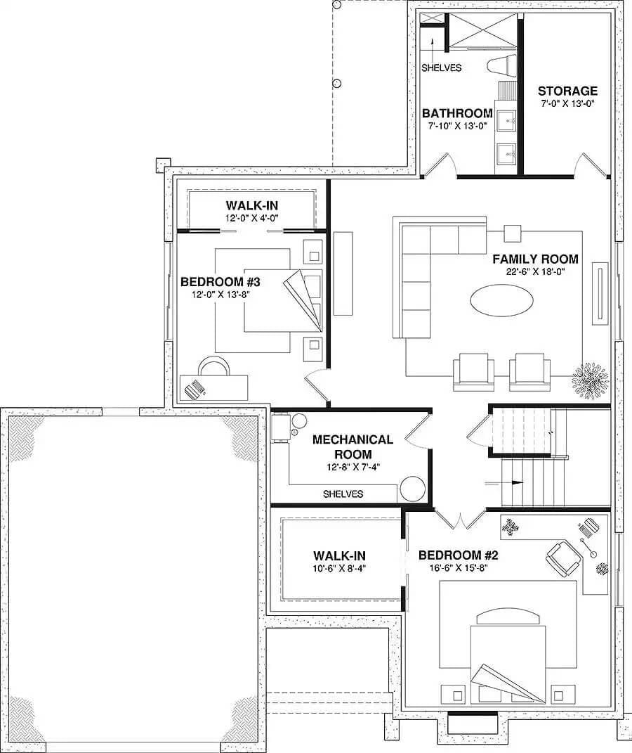 Explore the Spacious Family Room and Walk-In Closets in This Floor Plan