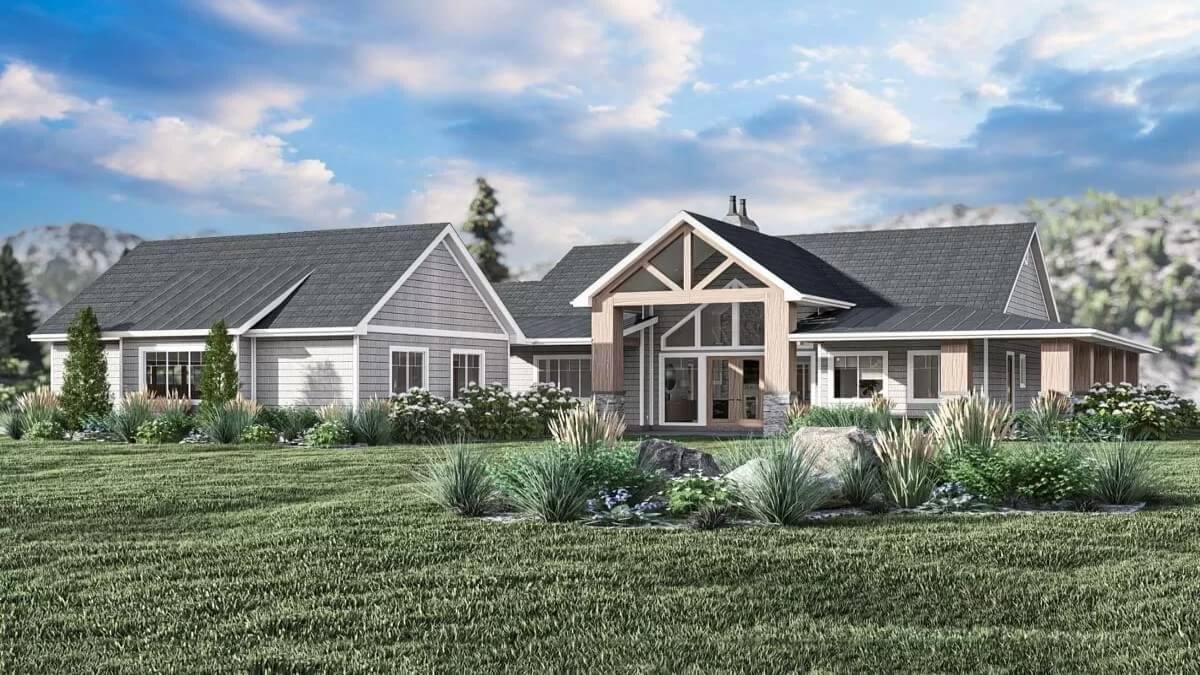 Check Out the Vaulted Entryway Framing This Classic Home