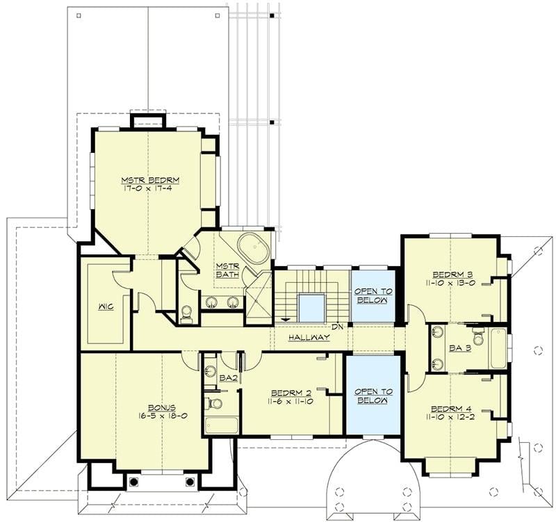 Explore the Versatile Layout of This Upper Floor Plan