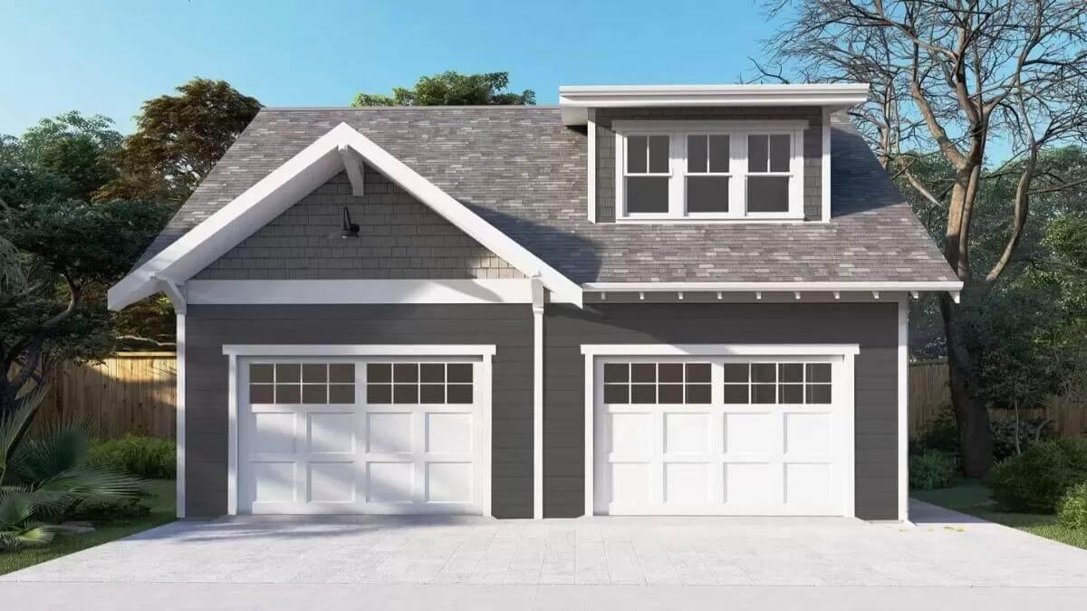 Classic Detached Garage with Dormer Windows