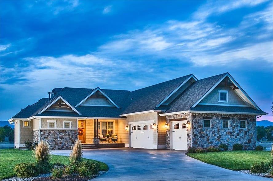 Check Out the Stone Facade on This Craftsman-Style Home