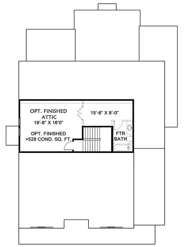 Explore the Optional Finished Attic with Future Bath