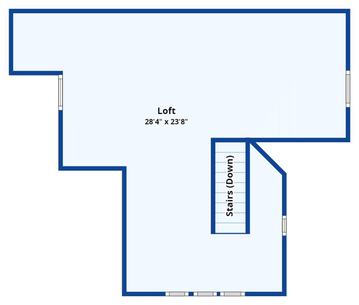 Explore the Versatile Loft with Ample Space