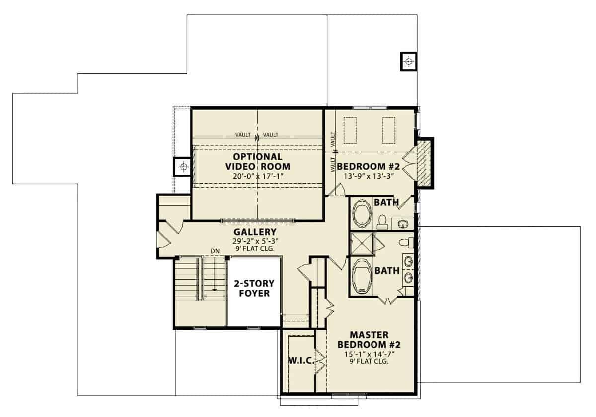 Explore the Versatile Layout of This Upper Floor Plan