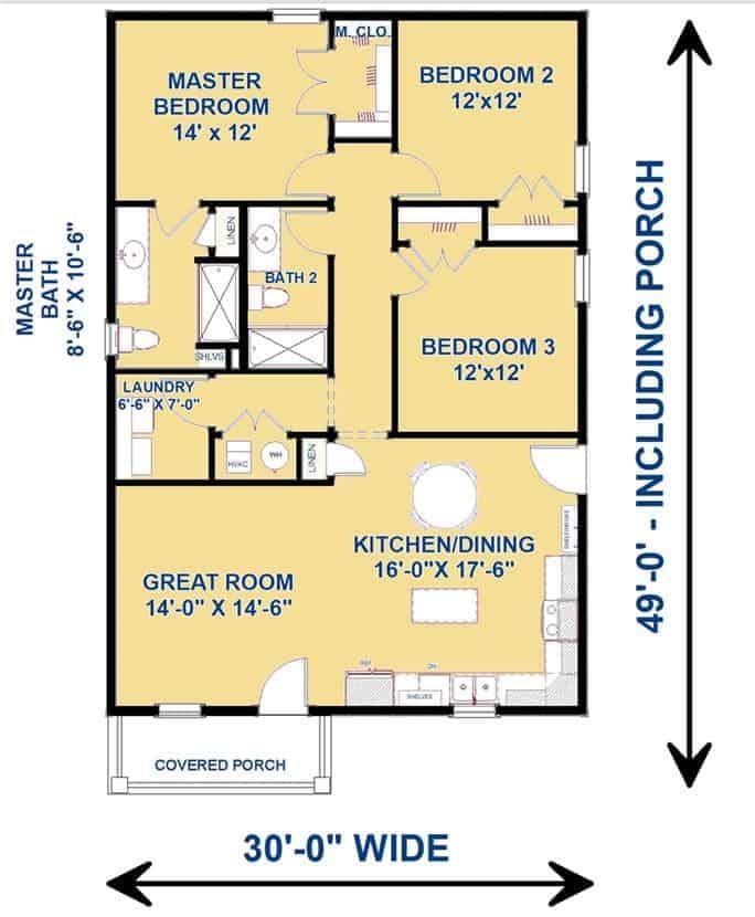 Explore This Thoughtful Three-Bedroom Floor Plan with a Spacious Great Room