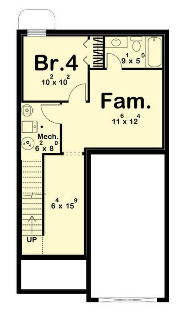 Compact Basement Floor Plan with Versatile Family Room