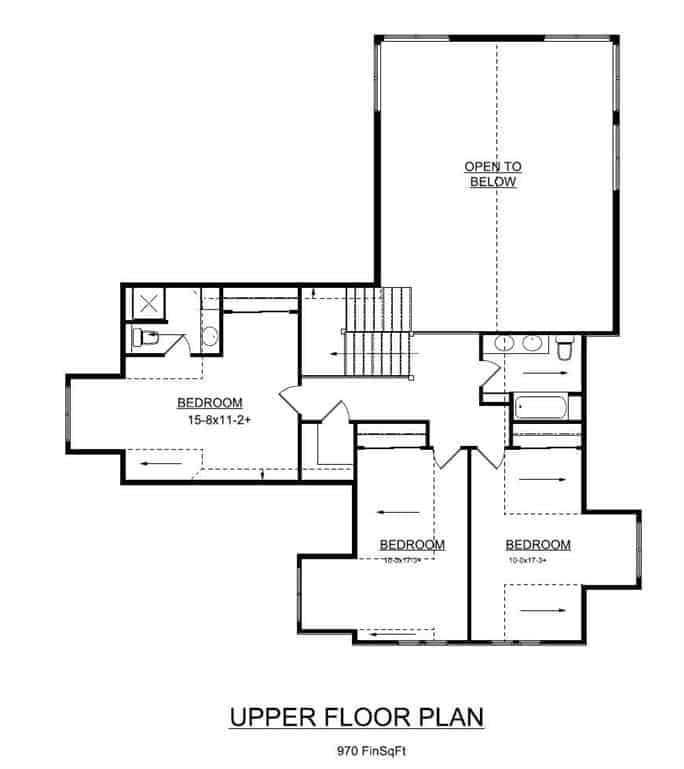 Exploring the Upper Floor with Three Bedrooms and Open Views