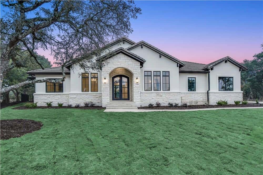 Modern Ranch Home with a Striking Stone Facade