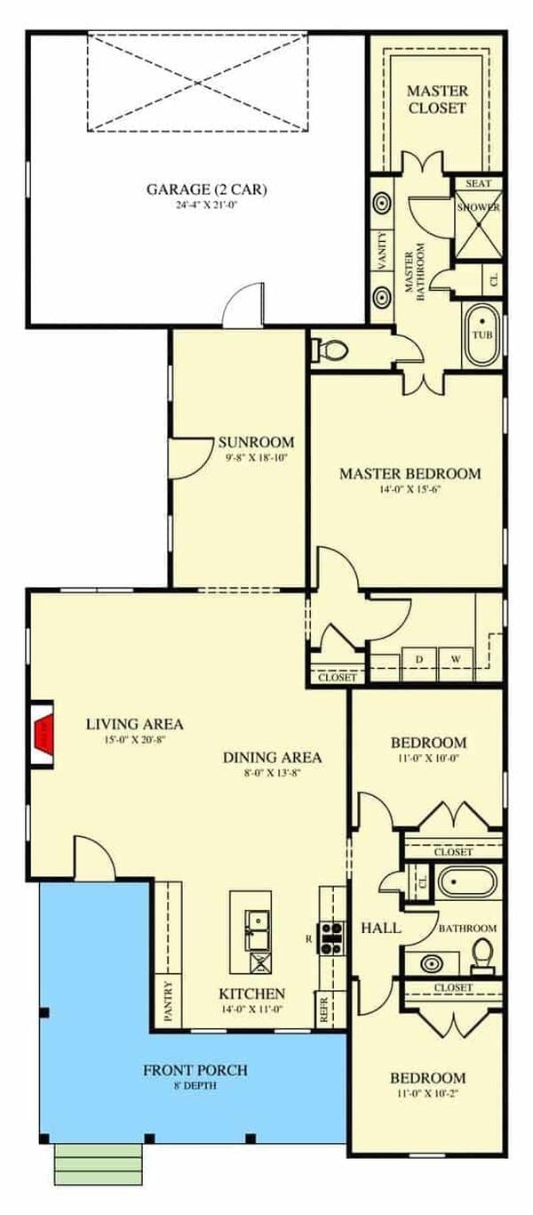 Practical Layout with Sunroom and Spacious Living Area