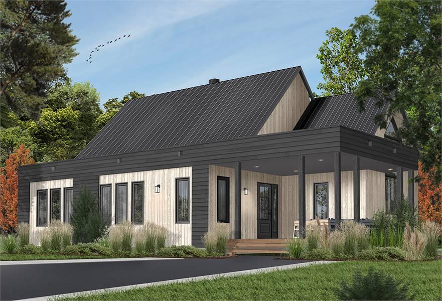 Sleek Modern Farmhouse with Covered Porch Delight