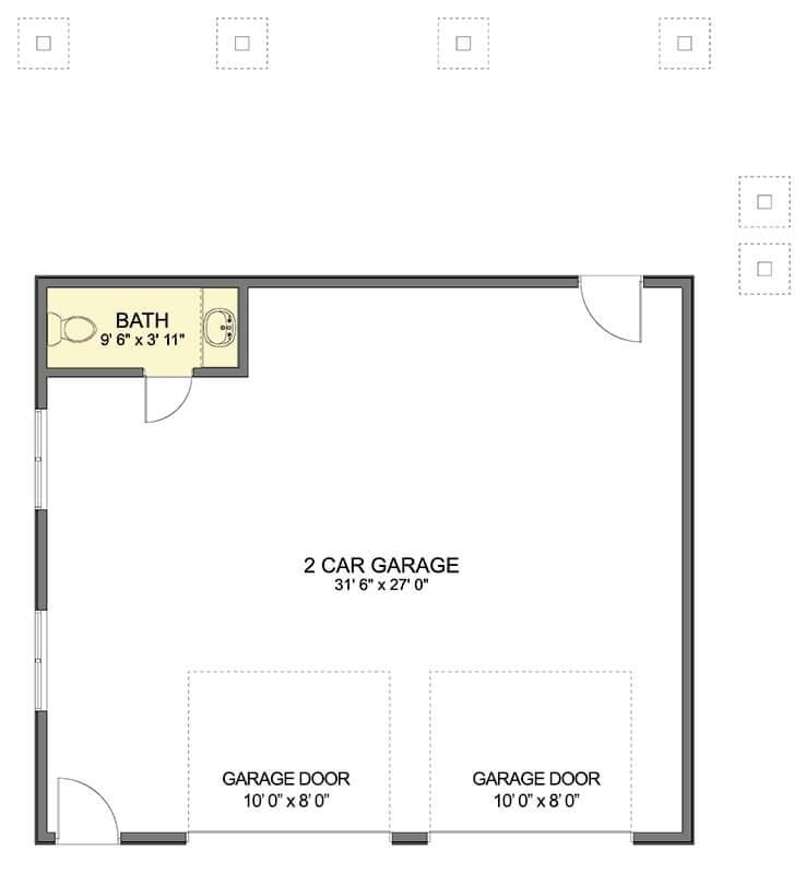 Check Out This Spacious Two-Car Garage with a Convenient Half Bath