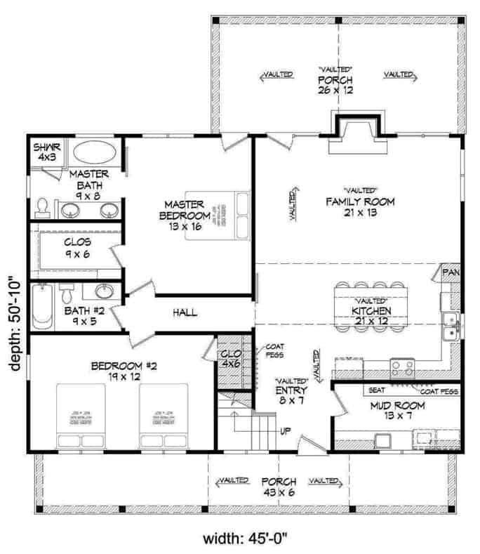Explore This Thoughtfully Laid-Out Open Floor Plan with Vaulted Ceilings