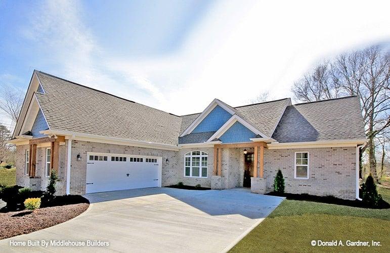 Classic Ranch Exterior with Charming Gable Accents