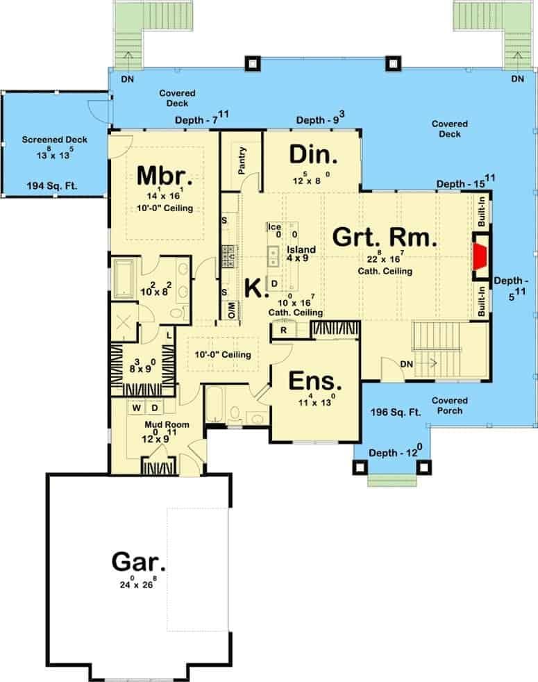 Thoughtfully Laid Out Floor Plan with Spacious Great Room