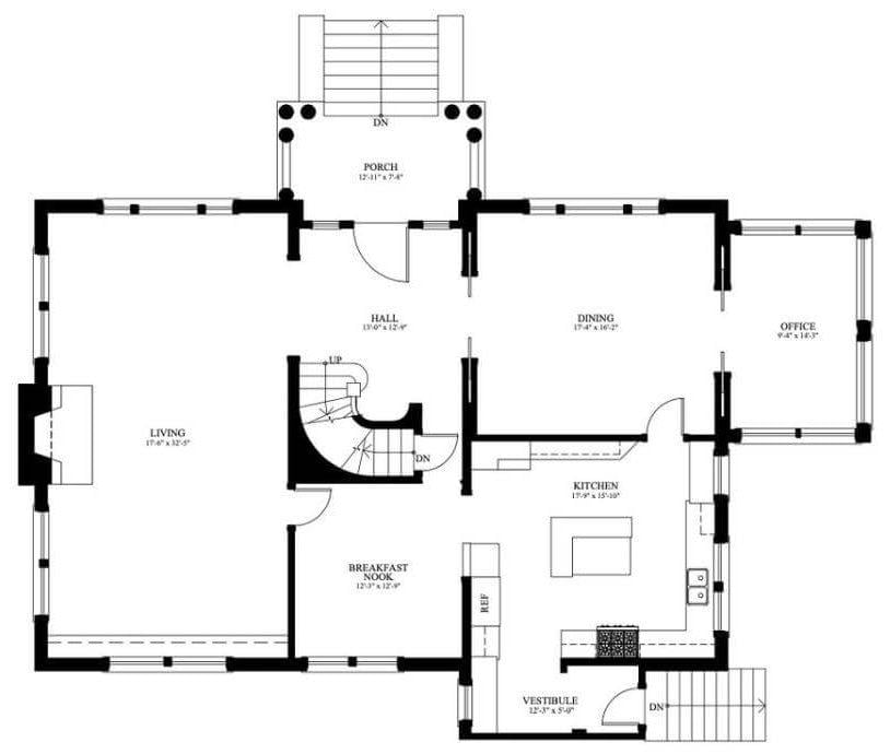 Exploring the Flow: Notice the Central Spiral Staircase