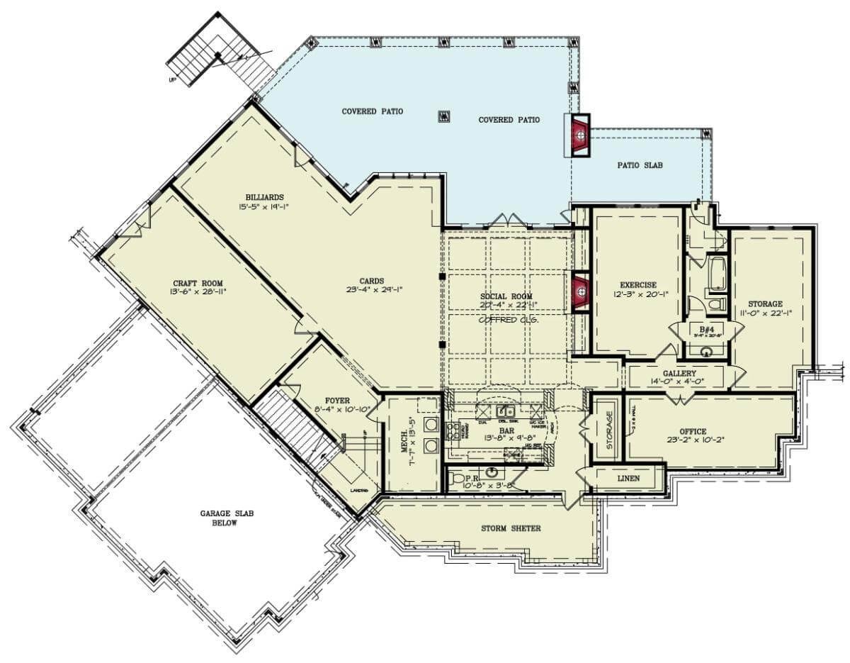 Explore This Multi-Purpose Basement with Billiards and Craft Room