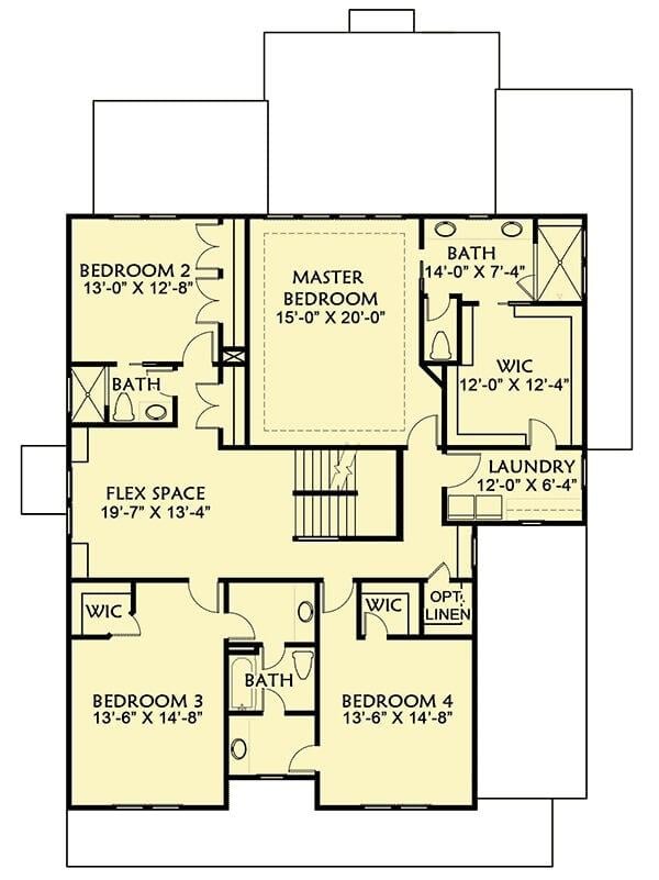 Explore the Versatile Flex Space in This Upper Floor Plan