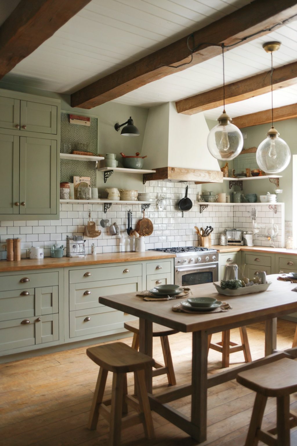 Add a Touch of Nature to Your Kitchen: 14 Sage Green Ideas
