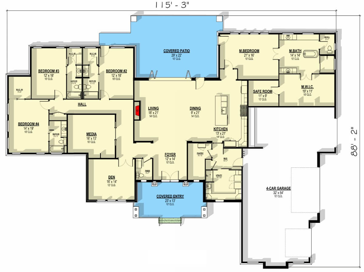 Main Level Floor Plan