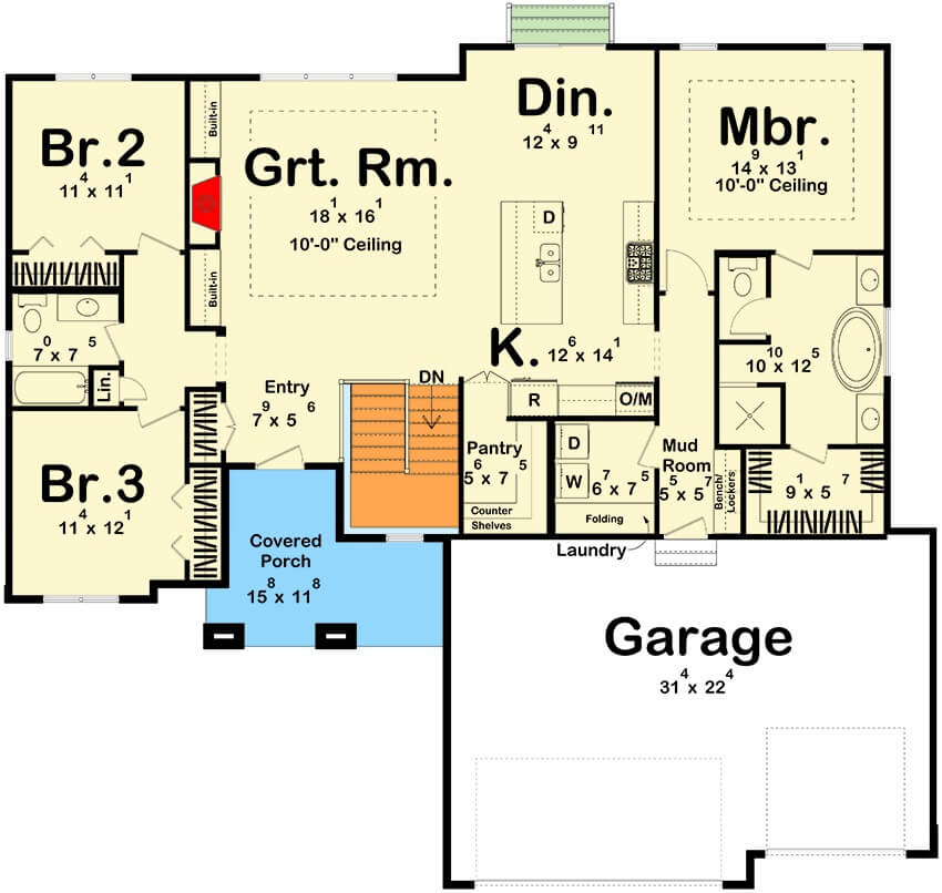 Main Level Floor Plan