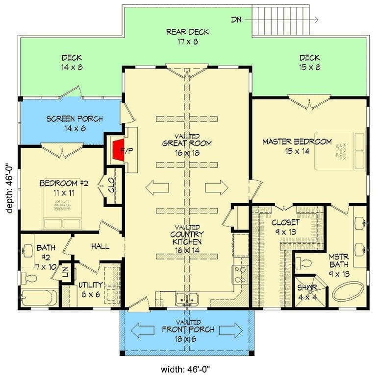 Main Level Floor Plan