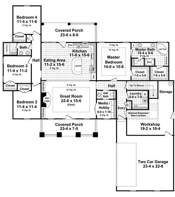 Main Level Floor Plan