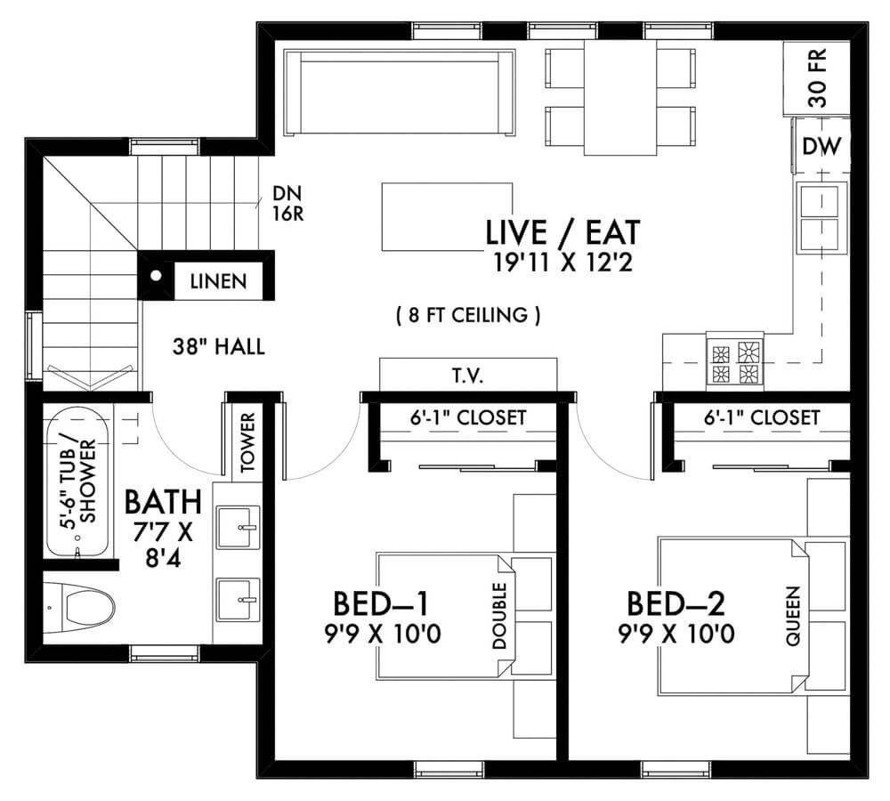 Second Level Floor Plan