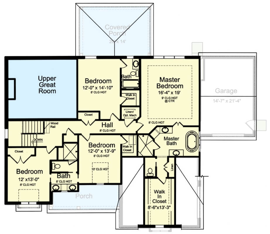 Second Level Floor Plan