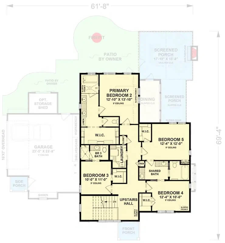 Second Level Floor Plan