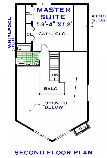 Second Level Floor Plan