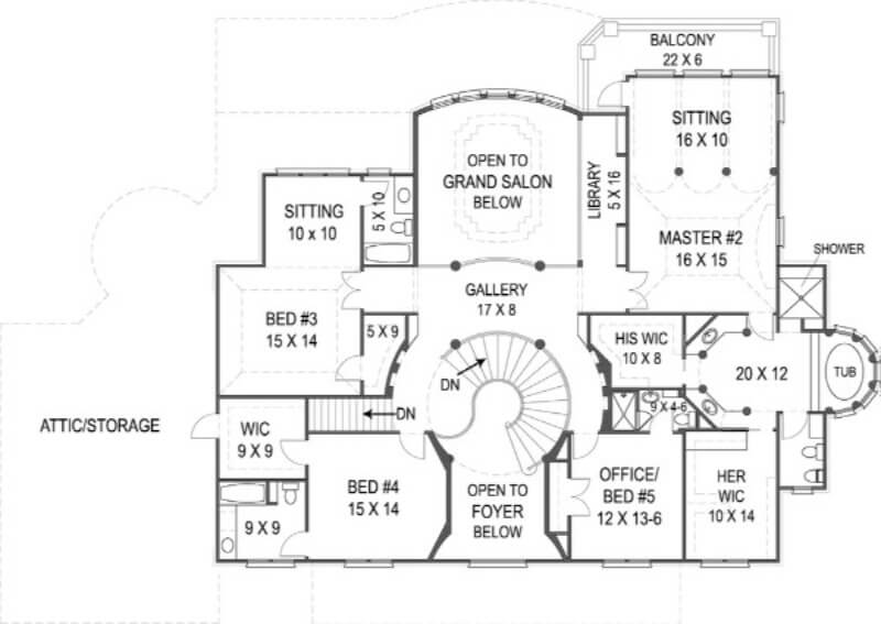 Second Level Floor Plan
