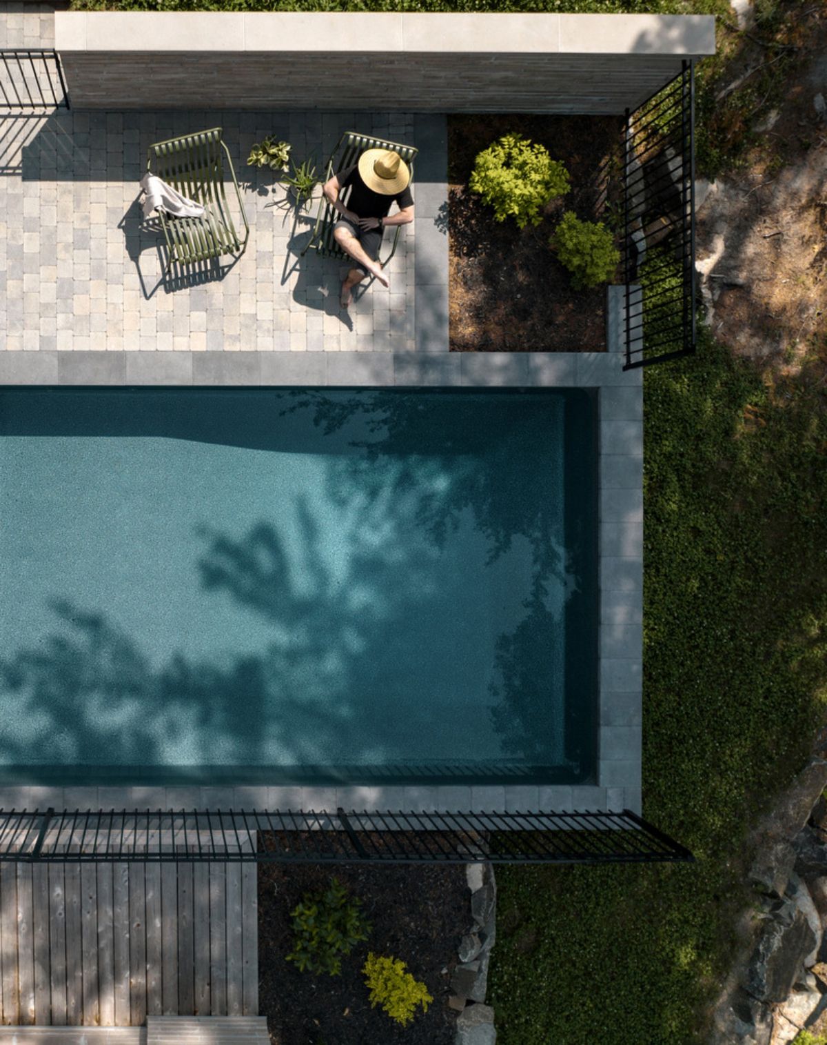 Aerial view of the pool