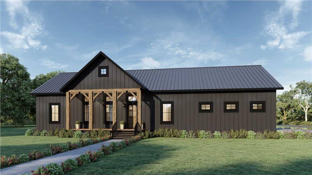 3-Bedroom Ranch with Dual Porches and Open-Concept Living (Floor Plan)