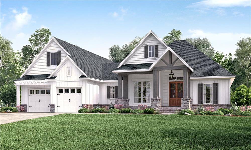 Country-Style 3-Bedroom Home with Open Living Area and Bonus Room (Floor Plan)