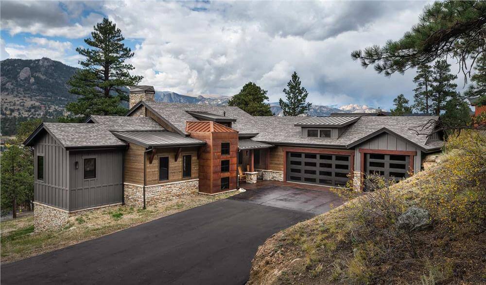 Contemporary-Style 5-Bedroom Rustic Lodge with 3-Car Garage and Lower Level Expansion (Floor Plan)