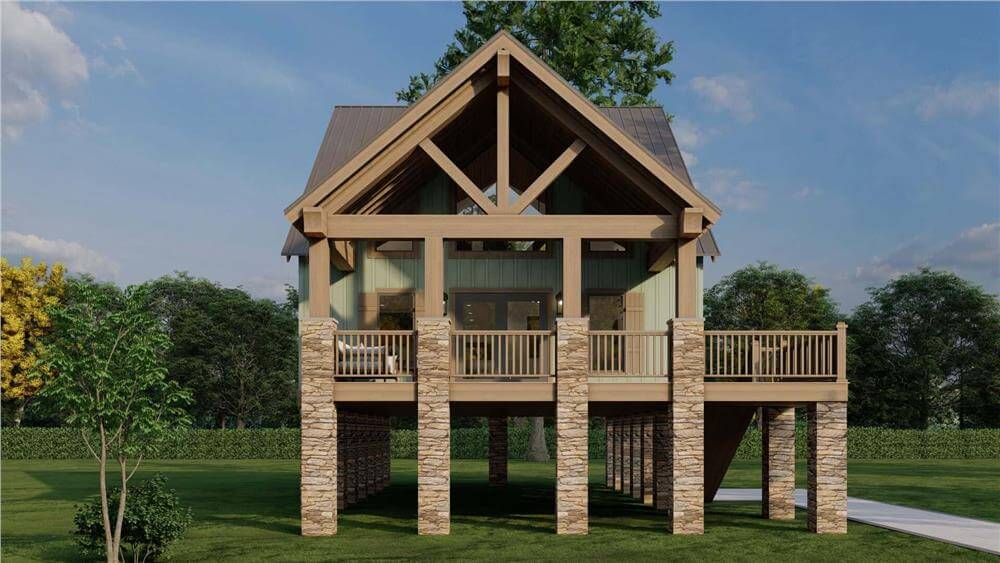 3-Bedroom Rustic Home with Grilling Porch and Balcony (Floor Plan)